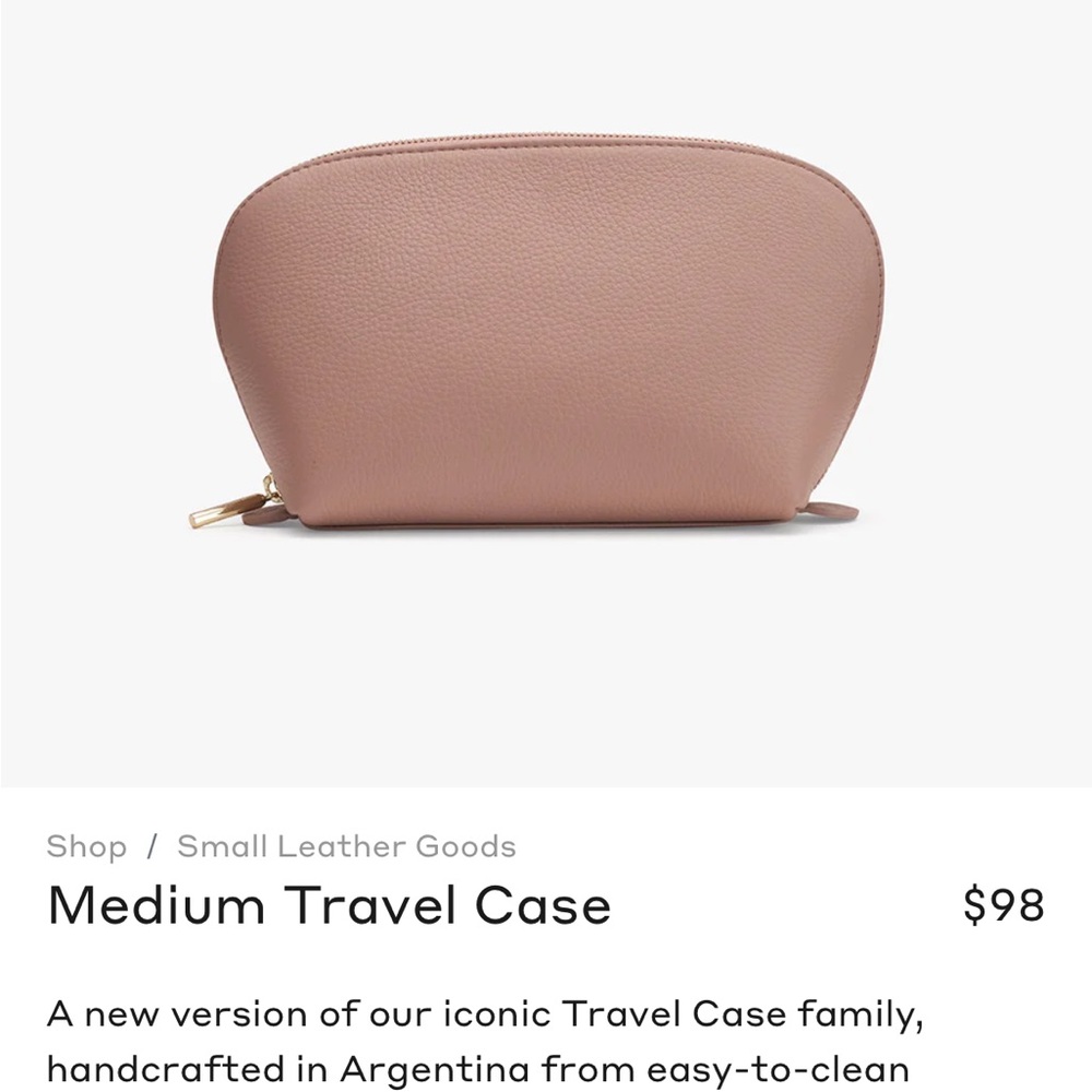Cuyana Medium Pink Travel Case